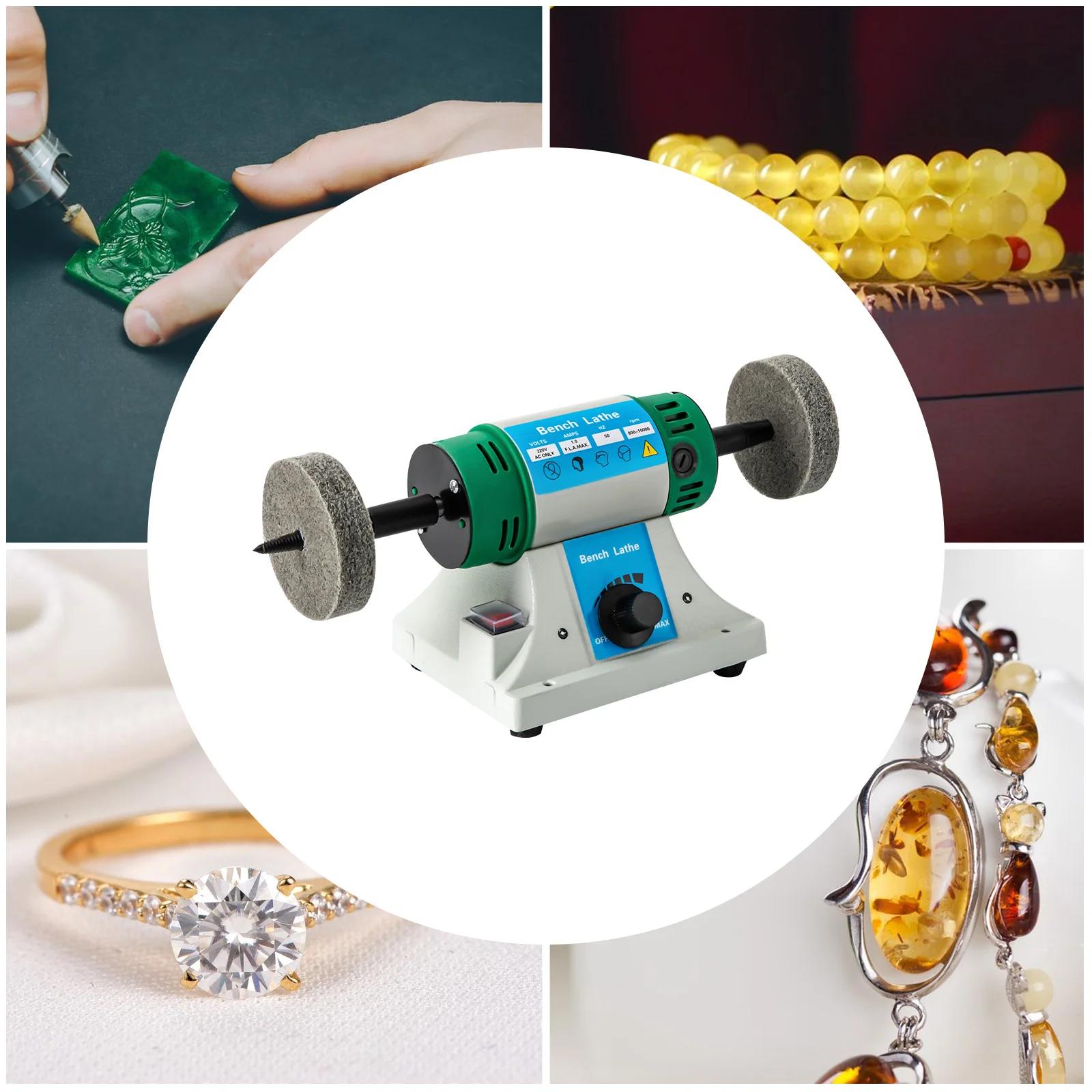 

CNCEST Jewelry Polisher, 320W Adjustable Speed Polishing Tool, Multi-functional Cloth Wheel Polishing Machine for Wood Jade United States