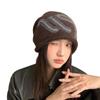 Hat Women'S Big Head Circumference Show Face Small Baotou Hat Warm Ear Protection Knitted Wool Hat Versatile Stacking Hat