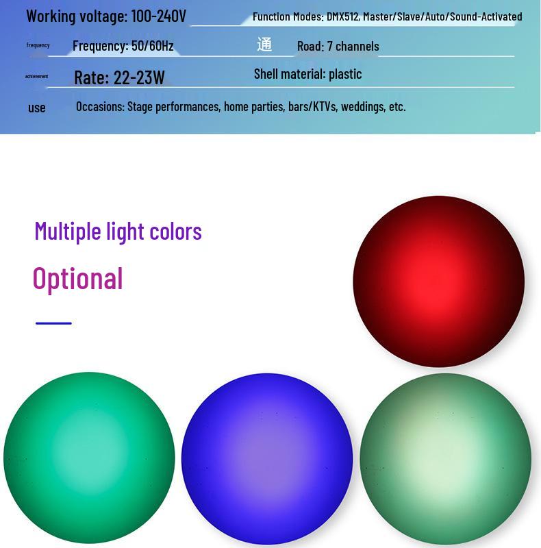 Sound-Activated Multi-Color LED Stage Light Bar for Clubbing, Performances, and Weddings