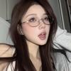 8181 Módní dámské oválné kovové brýle proti modrému světlu - Ultralehký a stylový japonsko-korejský design dioptrické obruby