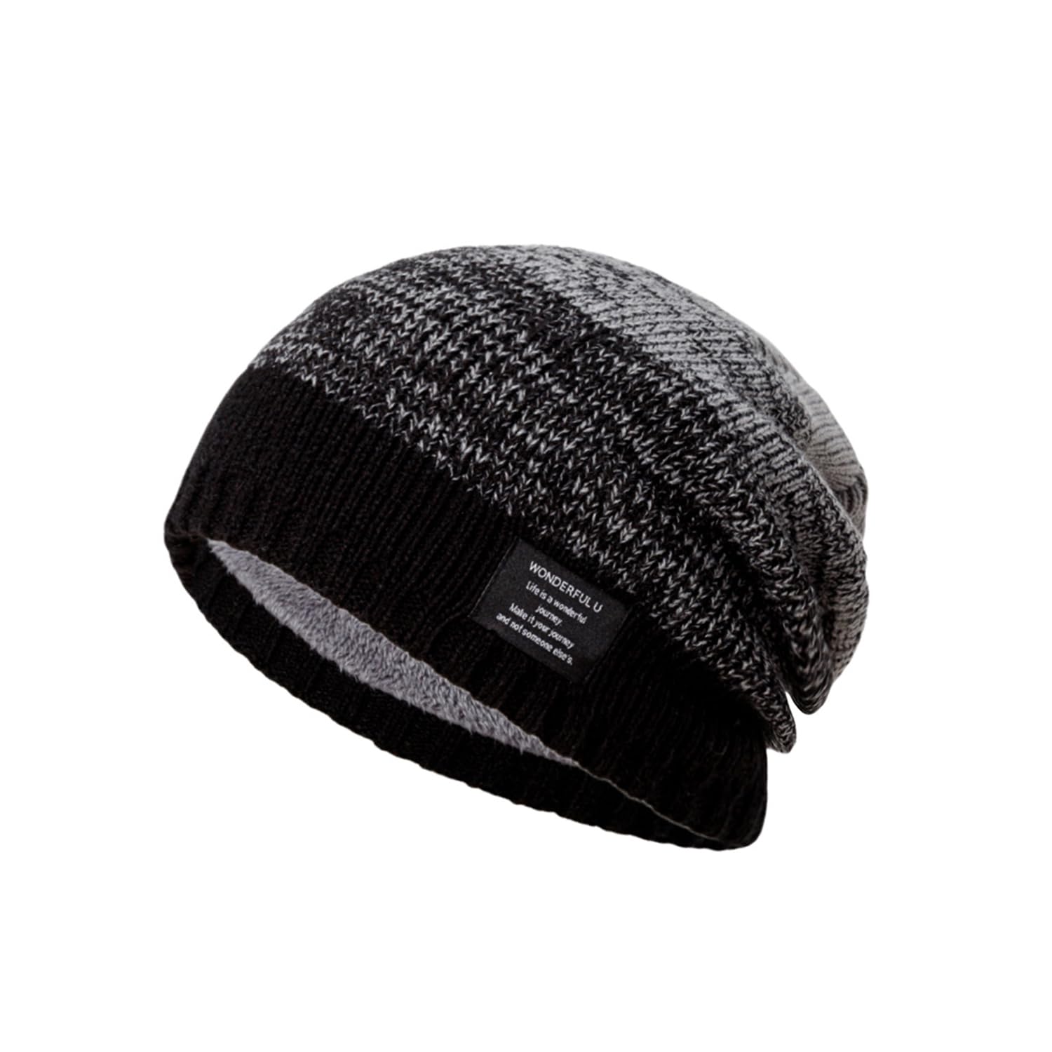 

Зимняя вязаная шапка Petasonien Мягкая до плюс Вязаная шапка Бини Шапка для холодной погоды Мужская [На флисовой подкладке, Градиент, Теплая] Пушистая, На ощупь, Теплая, Толстая, Дышащая,