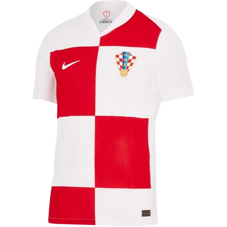 New Nike Croatia 2024/25 Match Home Soccer Jersey Men's White/University Red FV1738-100