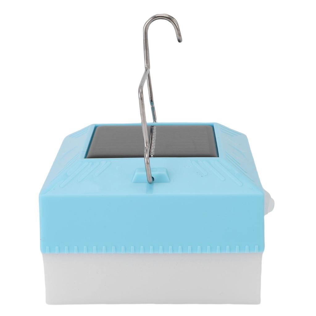 LED Camping Lantern Rechargeable Solar Panel Charging Portable Tent Hanging Light for Emergency Hiking Outdoor White