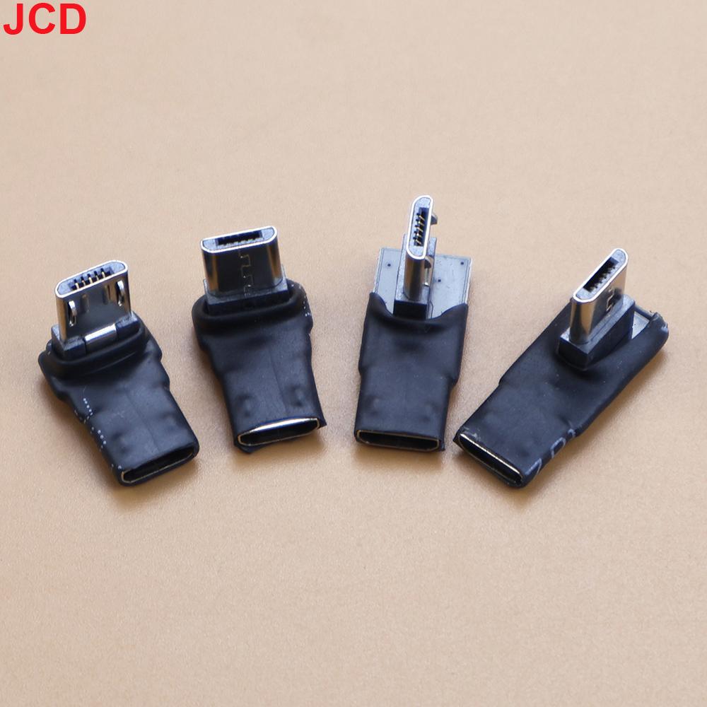 JCD 1pcs 90 Degree USB Left Right Up Angled Micro 5pin Female to Micro USB Male Data Adapter to Mini USB Plug Plug Micro USB