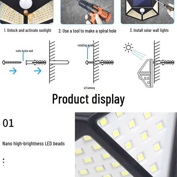 Solar Sensor Light: Automatic Dusk Activation for Outdoor Courtyard and Indoor Use