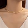 Gold And Silver Minimalist Wave Collar For Men And Women Couples With The Same Exquisite Temperament Summer Necklace Jewelry