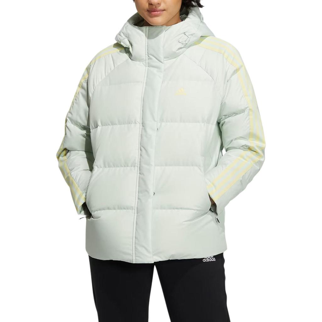 adidas 3 Stripes Down Jacket Women's Linen Green HN2084