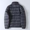 Autumn and Winter Lightweight Cotton Jacket for Men and Women, Couple Style, Simple, Lightweight, Warm, Solid Color, Stand Collar, Casual Coat