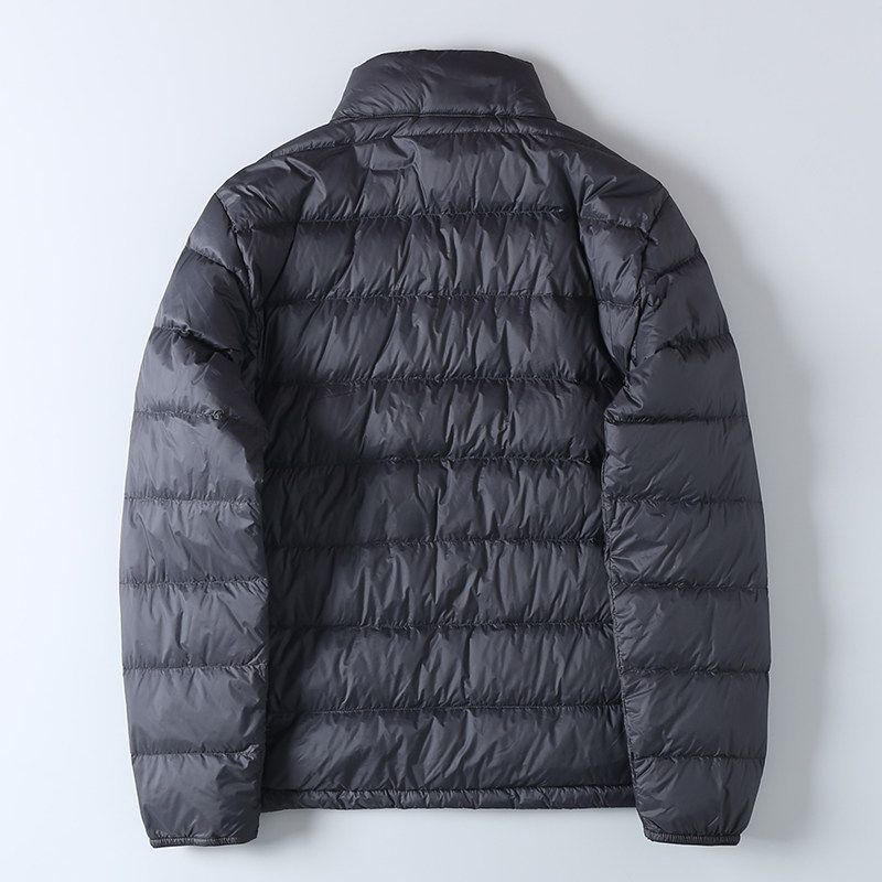 Autumn and Winter Lightweight Cotton Jacket for Men and Women, Couple Style, Simple, Lightweight, Warm, Solid Color, Stand Collar, Casual Coat