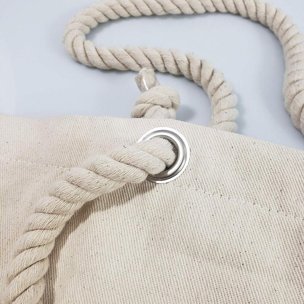 Custom Text Tote Bag Gift Tote Bag with Logo Canvas Beach Tote Fancy Rope Handles Wedding Bridal Shower Birthday New Year gift