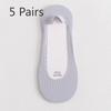 5 Pairs of Women's Summer Thin Style Pure Cotton Shallow Mouth Invisible Boat Socks