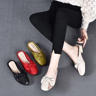 Niedriger Absatz Damen Hausschuhe Weich mit Schleife Pantoletten Mesh Schuhe für Damen Elegant und Modisch Sandalen im Angebot Bequeme Schuhe