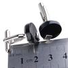 Pair Of Fashionable Men Round Shaped Cufflinks Office Meeting Events Anniversary Supplies Black