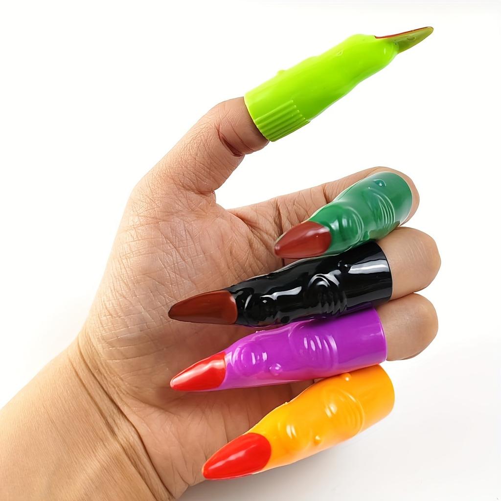 Halloween Witch Finger Prosthetics Witch Finger Cover Halloween Costume Accessories Fake Nail Props Spooky False Fingers Party