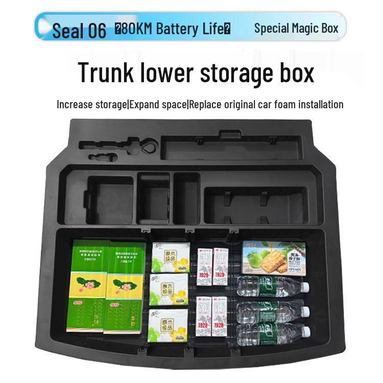 Trunk Storage Box for 24 BYD Models: Qin, L, Seal, 06 - Lower Layer, 80KM Range