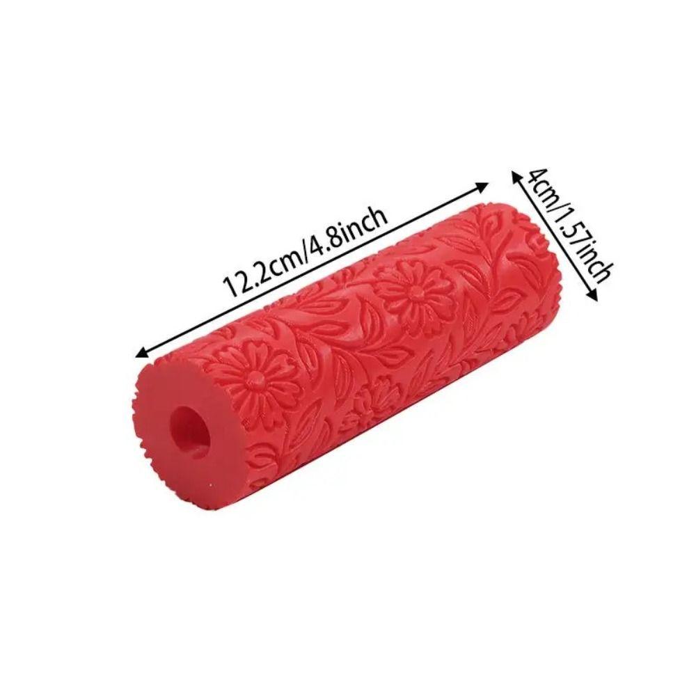 Daisy Flower Pattern Clay Roller Versatile Reliefs Tool Creative Embossed Rod Art Craft