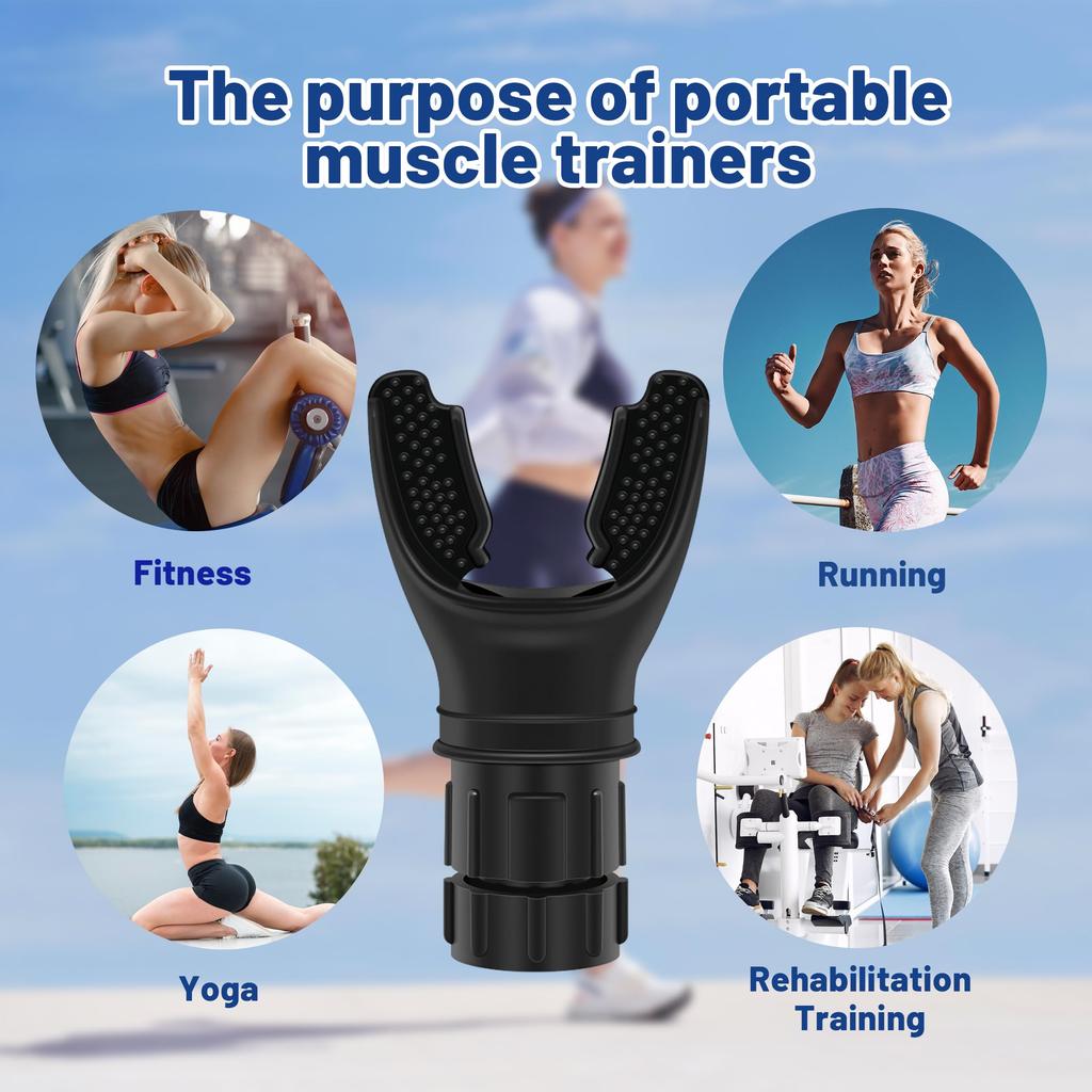 Portable Breathing Trainer with Pure Silicone Adjustable Oxy-fit Breathe Trainer, Adjustable Muscle Trainer with Soft Silicone F