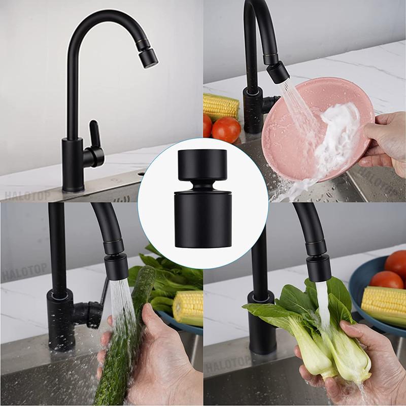 Neue 2-Modus-Waschbecken-Wasserhahndüse aus Messing, 360 ° drehbar, Spritzschutz-Wasserhahnbelüfter, Küchenspüle, Druckwasserhahnbelüfter, Bubbler