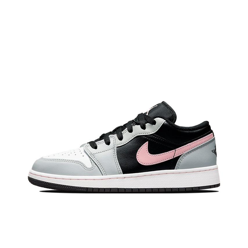 

new Jordan 1 Low Black Grey Pink GS 40