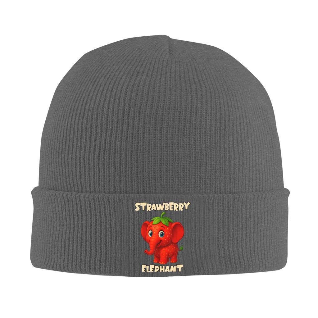 Italian Strawberry Elephant Meme Beanie Hats  Bonnet Hats Unisex Adult Casual Hippie Knitted Hat Winter Design Warm Caps