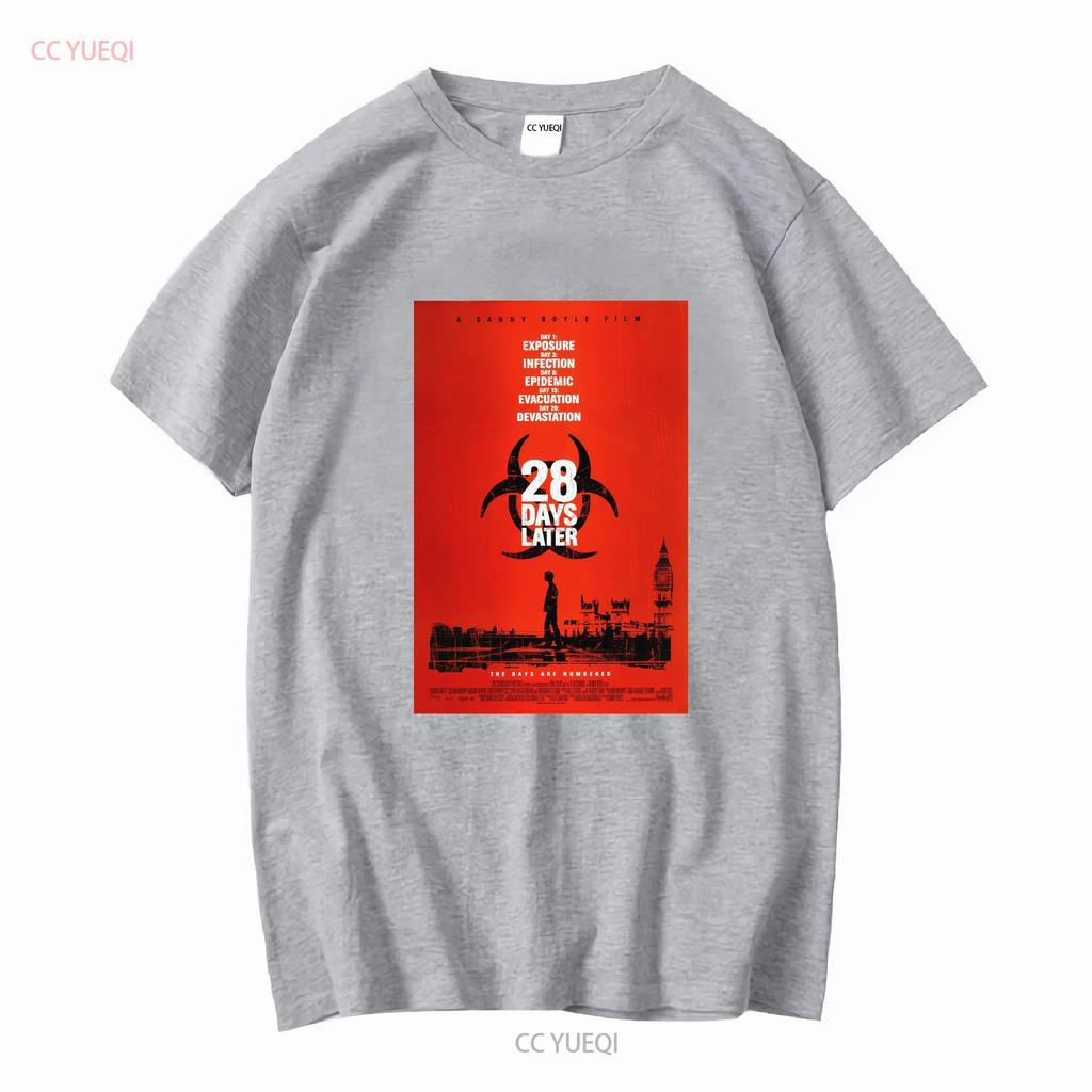 28 Days Later Movie Poster Fan T Shirt vintage Washed fashion Casual Unisex homme Stylish Comfortable Soft