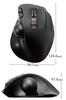 ELECOM Kabellose Trackball-Maus mit Griff, 6 Tasten, Schwarz, EX-G M-XT3DRBK