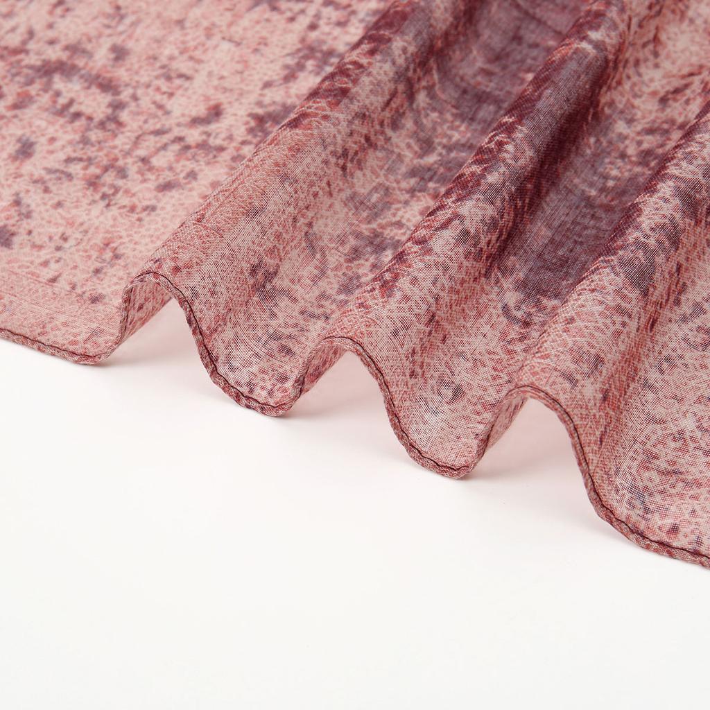 Fashion Printed Hijab for Women Color Blending Voile Scarf Muslim Soft Premium Shawl Breathable Headscarf Turban 180*90CM