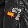 Quirky Personalized English Letter 'Beetlejuice' Drip Oil Brooch