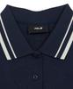 Emelbi Women'S Classic Monogram Tone-Tone Jacquard Collar Dress Bos (Navy)