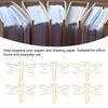 100Pcs Gold Large Cute Paperclips Dragonfly Shape Jumbo Wide Clips Office Supplies  Ticket Holding