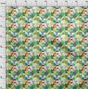 oneOone Cotton Flex Aqua Blue Fabric Tropical Floral with Birds Fabric for Sewing Printed Craft Fabric by The Yard 40 Inch