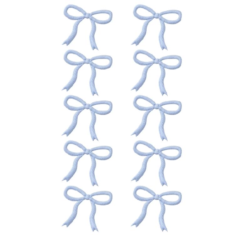 

Attachable Polyester Bows Applique For Clothing Accessories DIY Hair Decors Fabric Craft Supplies Design синій