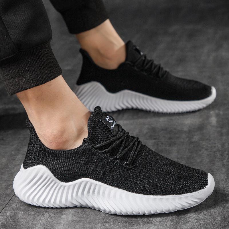 Fashion Men Lightweight Casual Shoes Non-slip Lace Up Platform Men Shoes Comfortable Breathable Mesh Sneakers Zapatillas Hombre 2024