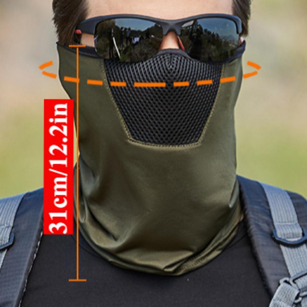 Outdoor Mens Hiking Cycling Mask Scarf Breathable Neck Gaiter Sport Motorcycle Summer Sun Ultra UV Protection Face Cover