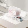 Frosted Plastic Snap-Lock Storage Box Card Organizer Desktop Drawer Container for Collectibles Craft Supplies Small Objects