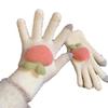 Persimmon Ruyi~ Cute knitted wool gloves for women's winter touch screen warm and cold-proof plush student cycling gloves