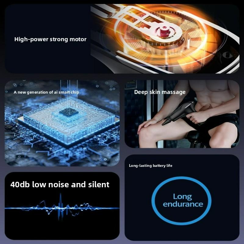 Mini High-frequency Vibration Double Massage Heads Light Weight Massage Gun for Relaxation & Muscle Relief for Stress Relief