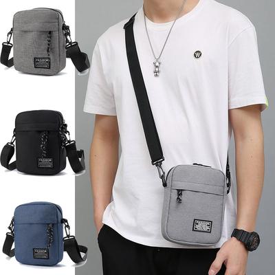 Bolso Cuadrado para Hombre de un Solo Hombro Mini Ligero Multifuncional Deportivo Bolso de Hombro Bolso Cruzado Vertical