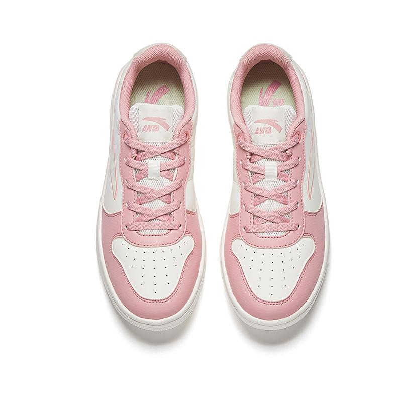 Anta Trendy Board Shoes Women's Ivory White/Lilac Pink 922538039-3