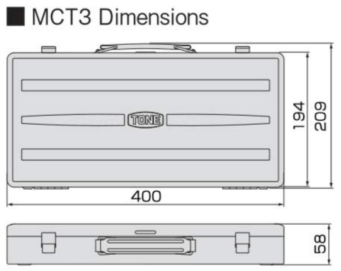 TONE Tool Case MCT3 Silver