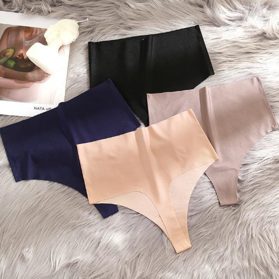 High Waist Sports Anti-clip Buttocks Sexy Women's Panties Seamless Ice Silk T-shaped Yoga Quick-drying Girl Thong