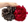 Korean Style MONA Floral Satin Pleated Scrunchie for Buns