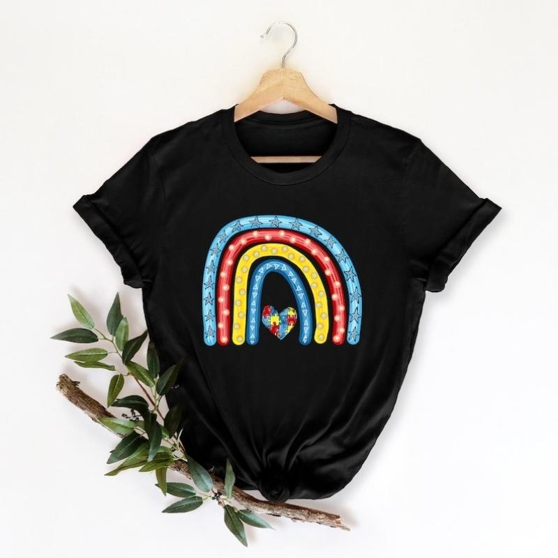 Autism Rainbow Awareness Shirt Awareness Shirt Be Kind Shirt Puzzle Shirt Autism Mom Shirt Autism Shirt Autism Awareness Tee S
