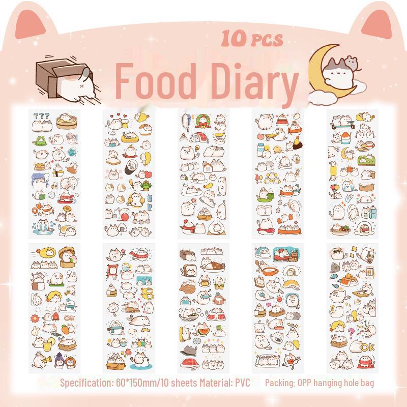 Waterproof Cartoon Stickers for Kids' Notebooks - Creative and Cute Decor Pack