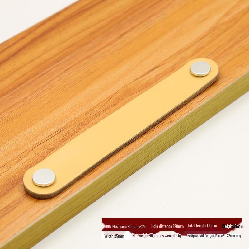 Brown Leather Handle for Cabinets, Wardrobes, Drawers, Boxes, and Luggage