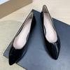 Fashion 2025 New Pointed Toe Women's Flat Shoes Patent Leather Work Boat Shoes Large Size Women Shoes 42 43 Loafers Women Zapatos Mujer