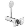 Silver Tube Well Lock With Screws Escutcheon Plates