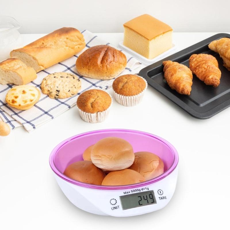 High Precisions Kitchen Baking Scale With Removable Bowl Portable Digital Scale Accurate Weight Measurement Tool
