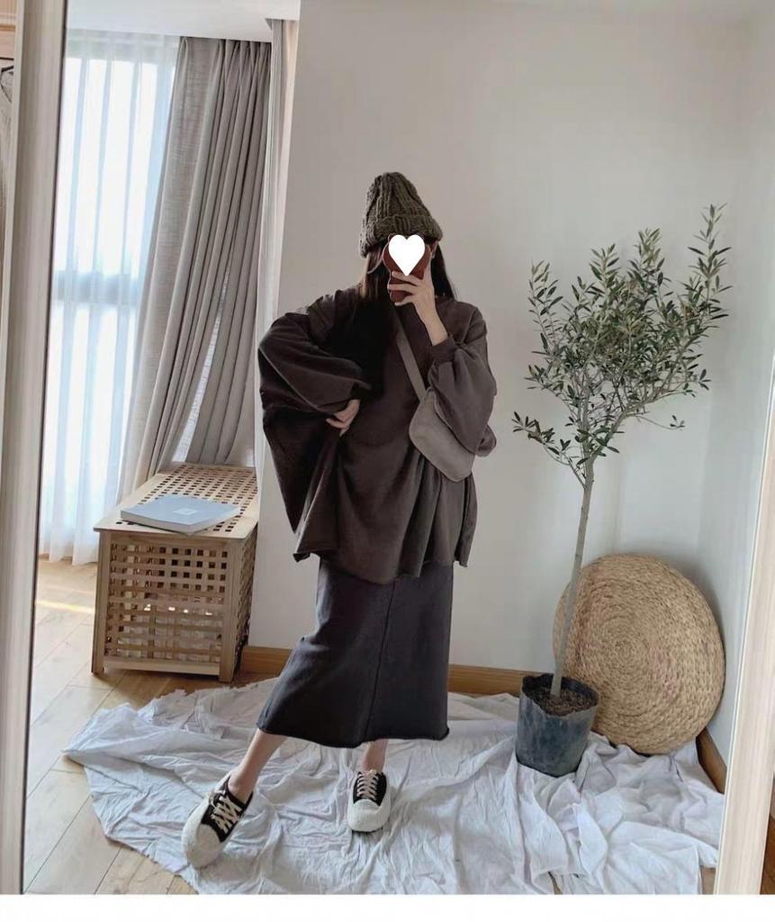 Plus Size Women's Korean-Style Loose Sweatshirt - Trendy Autumn/Winter Jacket for 230-300 Jin