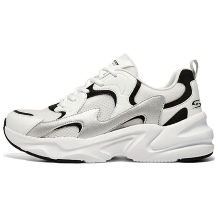 Skechers Bobs Bamina 2 Surfing Men Sneakers White Black Silver 118321-WBKS 39.5